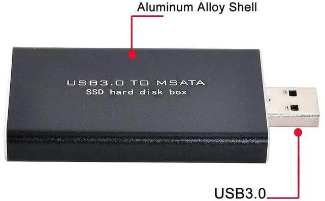 Alt view image 3 of 7 - JAENFONG  Mini PCI-E mSATA to USB 3.0 External SSD PCBA Conveter Adapter Pen Driver Card with Case