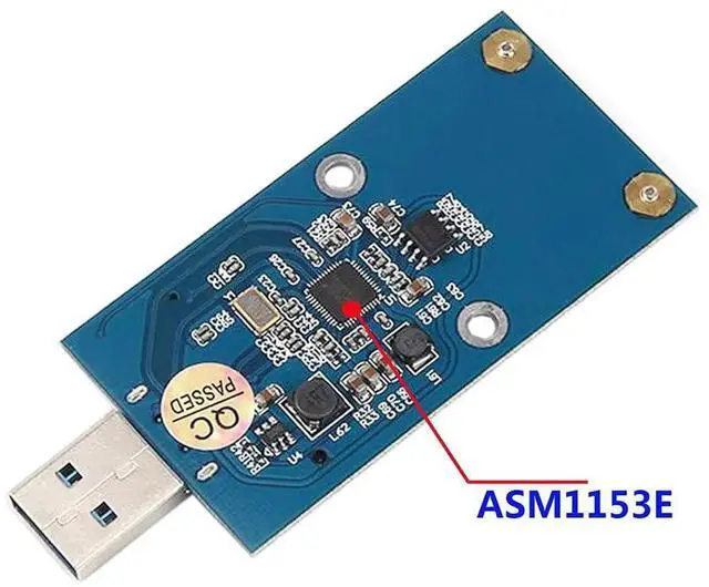Alt view image 4 of 7 - JAENFONG  Mini PCI-E mSATA to USB 3.0 External SSD PCBA Conveter Adapter Pen Driver Card with Case