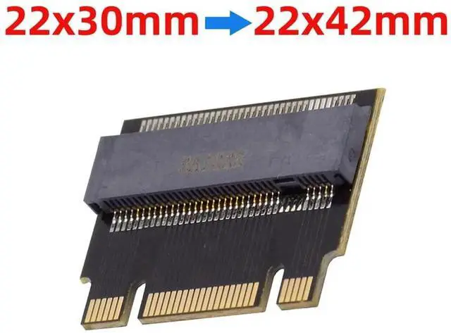 Alt view image 3 of 7 - JAENFONG  NGFF B+M Key NVME M-Key 22x30mm to 22x42mm Male to Female Extension Adapter Compatible with Legion Go ThinkPad 2230 2242 SSD