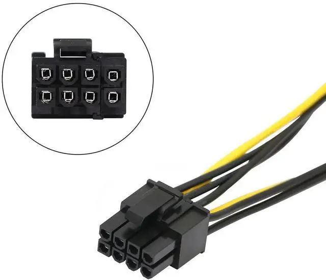 Alt view image 4 of 6 - JAENFONG SATA Power Cable 2Pack 8 Pin to 15 pin SATA Power Connector Supply Adapter Cable for Computer Video Card Power