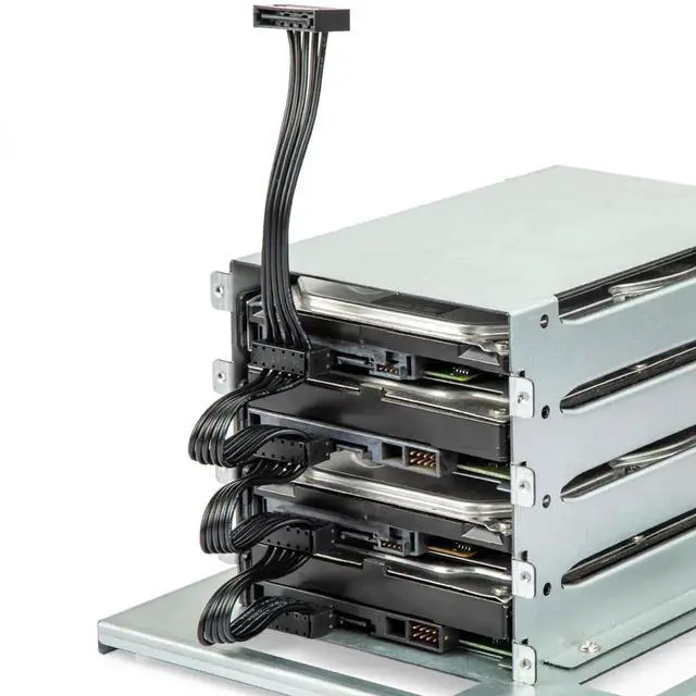 Alt view image 3 of 5 - JAENFONG SATA Power Splitter: 15 Pin to 4 SATA 4X Serial ATA Power Adapter Splitter Cable for HDD, SSD, Optical Drives - 40cm