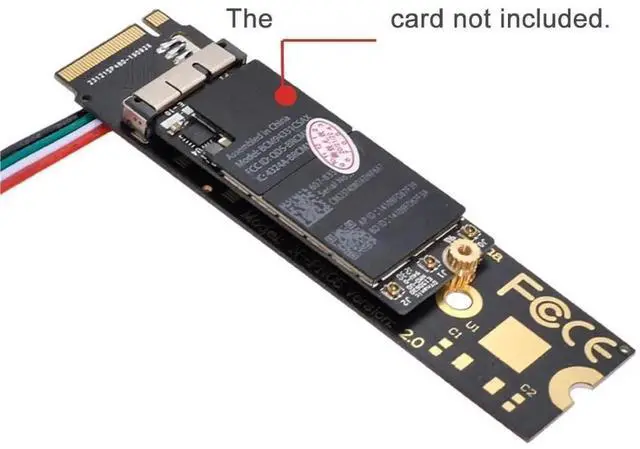 Alt view image 6 of 7 - JAENFONG  6 Pin + 12 Pin Card to M.2 NGFF Key-M NVME SSD Adapter for BCM94360CD BCM94360CS BCM943602CS BCM94360CS2