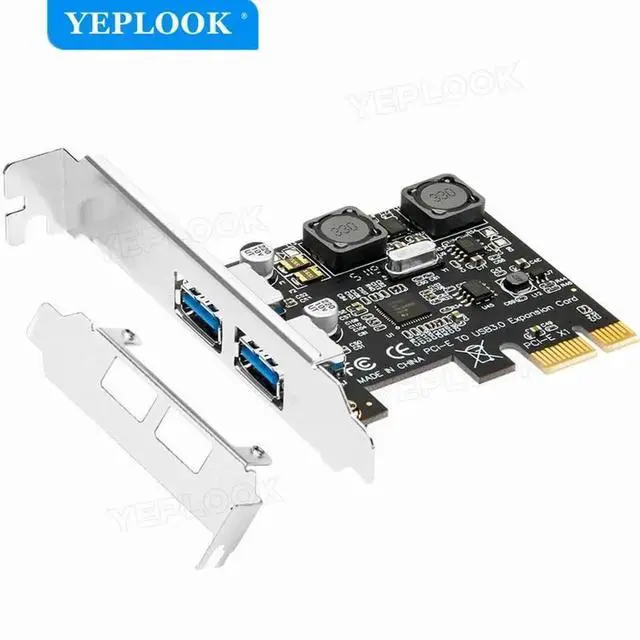 Main image of PCI-E 2 Port USB3.0 Expansion Card High Speed 5Gbps Adapter Card PCIe USB3.0 Converter 4A Self-powered VIA Chipset with Bracket