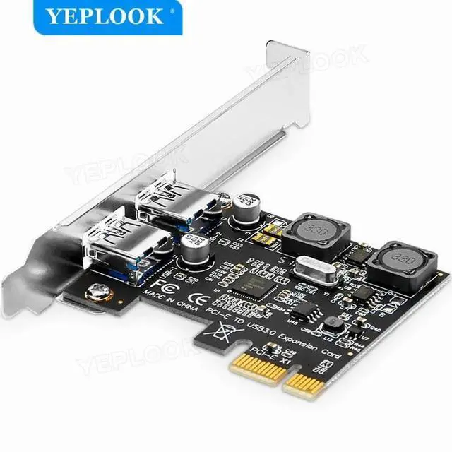 Alt view image 2 of 5 - PCI-E 2 Port USB3.0 Expansion Card High Speed 5Gbps Adapter Card PCIe USB3.0 Converter 4A Self-powered VIA Chipset with Bracket