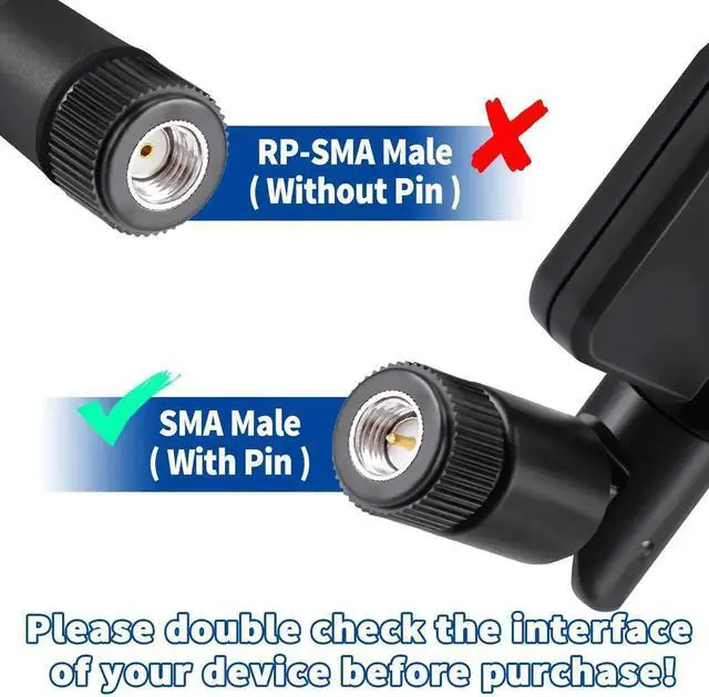 Alt view image 3 of 4 - 2pcs 700-2800Mhz WiFi/GSM/3G/4G LTE Wide Band Omni Directional SMA Male Antenna Wireless Signal Booster Amplifier Modem