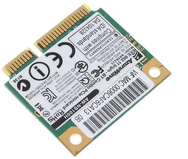 Alt view image 4 of 6 - AW-NB097H AW-NB100H AW-NB126H AR9485 AR3012 AR5B225 300Mbps Half Mini PCI-Express BT4.0 Wlan Wireless Wifi Card Adapter