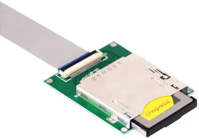 Alt view image 6 of 7 - JAENFONG  USB 3.1 Gen 2 10Gbps CF Express Type B Memory Card Reader to M.2 NVME PCB Converter Adapter with 20cm Flat Cable