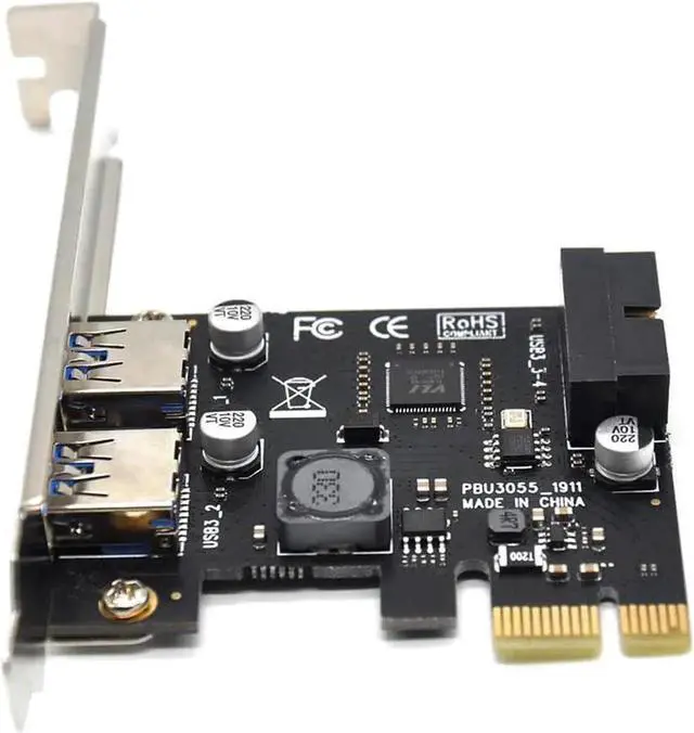 Alt view image 7 of 7 - JAENFONG USB 3.0 PCI Express(PCIe) Expansion Card, PCI-e X1 to 4 Ports USB 3.0(2 USB Type-A+USB Internal 20Pin) Controller Card-Build in Self-Powered Technology-No Need Additional Power Supply