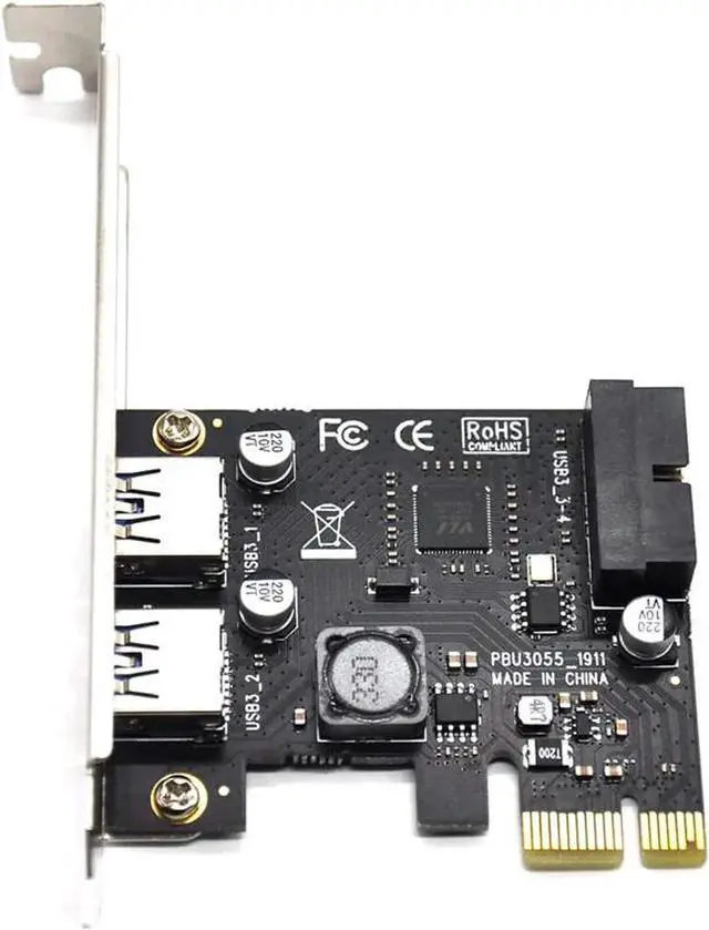Alt view image 4 of 7 - JAENFONG USB 3.0 PCI Express(PCIe) Expansion Card, PCI-e X1 to 4 Ports USB 3.0(2 USB Type-A+USB Internal 20Pin) Controller Card-Build in Self-Powered Technology-No Need Additional Power Supply