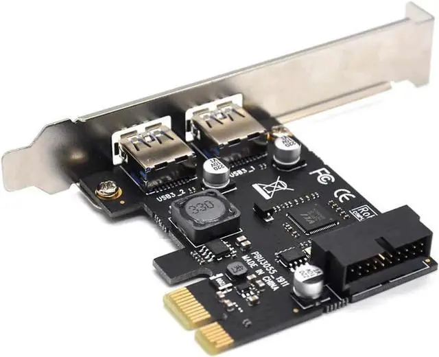 Alt view image 3 of 7 - JAENFONG USB 3.0 PCI Express(PCIe) Expansion Card, PCI-e X1 to 4 Ports USB 3.0(2 USB Type-A+USB Internal 20Pin) Controller Card-Build in Self-Powered Technology-No Need Additional Power Supply