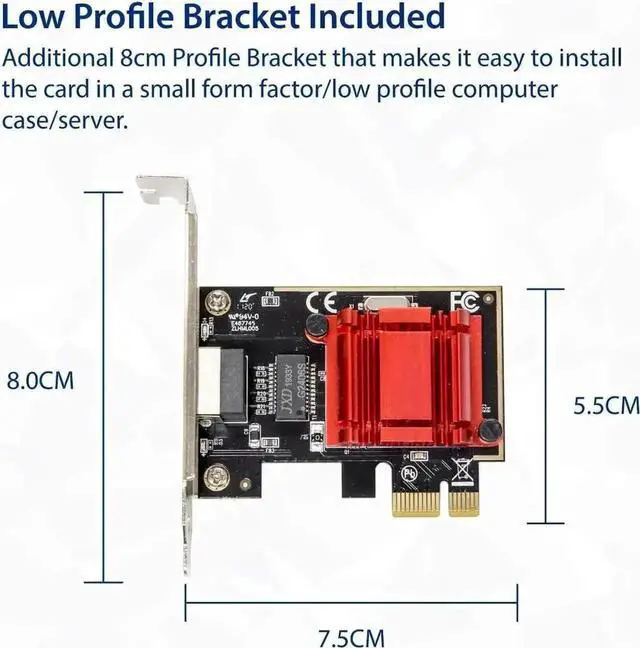 Alt view image 5 of 6 - JAENFONG  Single Port Gigabit Ethernet PCI-e x1 Intel I210 Network Interface Card (SY-PEX24068)
