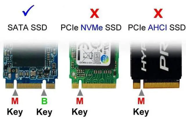 Alt view image 6 of 6 - JAENFONG  M.2 NGFF B/M-Key SATA SSD to 2.5" SATA Hard Disk PCBA Converter Adapter (Not Work NVEM SSD to SATA)