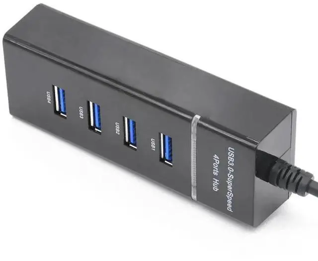 Alt view image 3 of 6 - High-Speed USB 3.0 HUB with LED 4-Port Cable Splitter 5Gbps Data Transmission Extender Phone Charging Dock Multiple Adapter