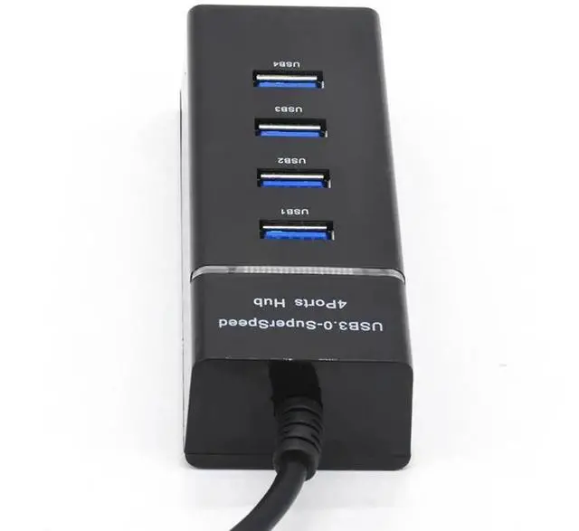 Alt view image 5 of 6 - High-Speed USB 3.0 HUB with LED 4-Port Cable Splitter 5Gbps Data Transmission Extender Phone Charging Dock Multiple Adapter