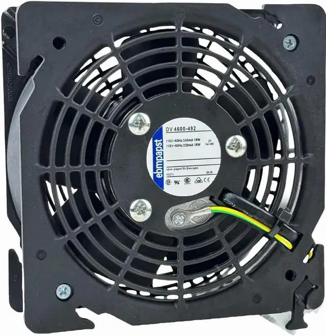Alt view image 4 of 7 - JAENFONG  DV4600-492 Cabinet Compact Cooling Fan 115V 18/19W 220/240mA 12CM 120×120×38mm 3100RPM 2-Wire Axial Flow Fan for Rittal Cabinet