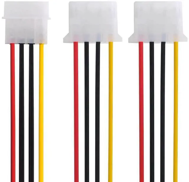 Alt view image 2 of 5 - JAENFONG 4Pin Power Cable IDE 4pin Disk Power Male to Dual 4Pin Female Splitter Y 1 to 2 Extension Cable 12V+5V