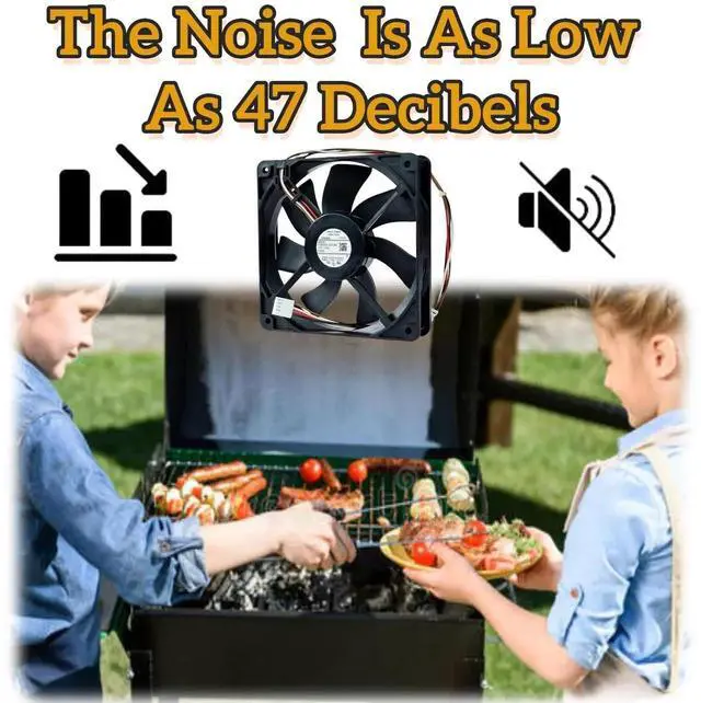 Alt view image 2 of 7 - JAENFONG  11925SA-12R-BU KIT0411 Pellet Grill Induction Fan Motor, 12V DC, 0.86A, 5.51 Inches, Compatible with Traeger D2 Pro 575 780, Ironwood 650 885, Silverton 620 810 Grills, Easy to Install