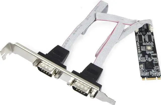 Main image of JAENFONG  2 Port RS-232 DB9 Serial M.2 B+M Key Controller Card SI-ADA15069