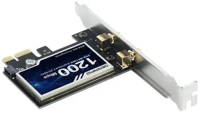 Alt view image 4 of 6 - WiFi 5 PCI-E Adapter AC1200 Wireless Network Card 2.4G/5GHz 802.11AC For Bluetooth 4.2 Desktop Windows 7/8/10/11