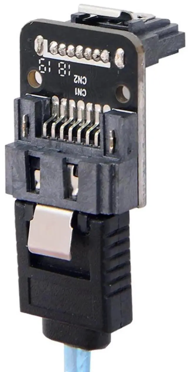 Alt view image 6 of 7 - JAENFONG SATA 7Pin Female to 7pin Male 90 Degree Angled Adapter Mainboard Motherboard for Desktops SSD HDD 6Gbps Data Convertor