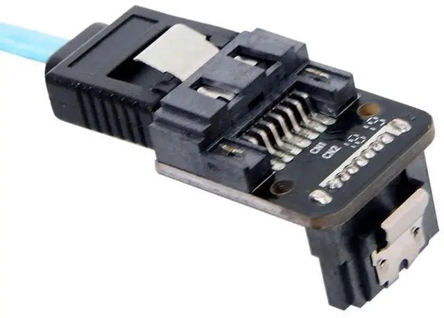 Alt view image 7 of 7 - JAENFONG SATA 7Pin Female to 7pin Male 90 Degree Angled Adapter Mainboard Motherboard for Desktops SSD HDD 6Gbps Data Convertor