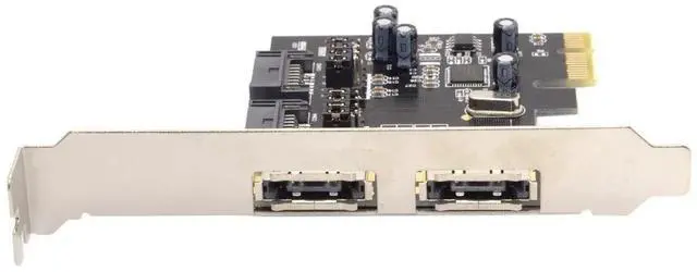 Alt view image 6 of 7 - JAENFONG PCIe X1 to 2 SATA 3.0 2 eSATA PCIE SATA3 6Gbps PCIe Expansion Card Adapter