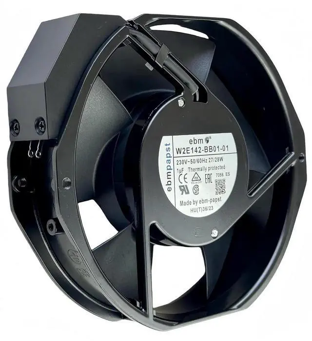 Alt view image 4 of 7 - JAENFONG  for ebm-papst W2E142-BB01-01 7056ES Cooling Fan,230V 50/60Hz 27/28W 172×150×38mm Metal high Temperature Resistant Fan,172cm Axial Flow Cooling Fan