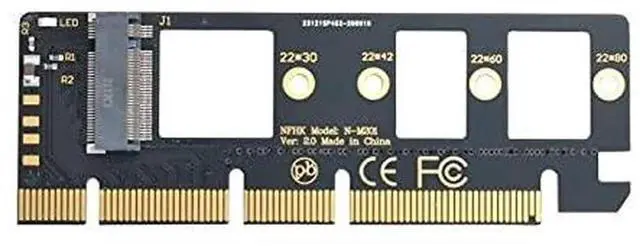 Alt view image 6 of 6 - JAENFONG  Vszerda NGFF M-Key NVME M.2 SSD to PCI-E Express 3.0 16x X4 Adapter Without Bracket