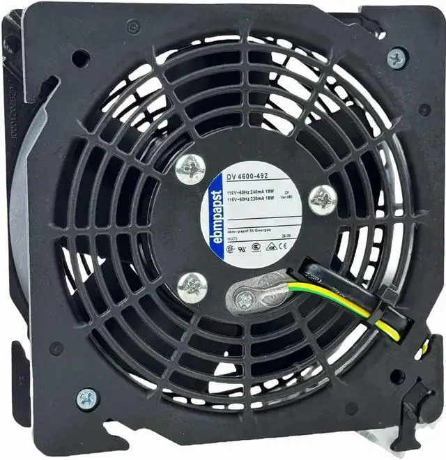 Alt view image 2 of 7 - JAENFONG  DV4600-492 Cabinet Compact Cooling Fan 115V 18/19W 220/240mA 12CM 120×120×38mm 3100RPM 2-Wire Axial Flow Fan for Rittal Cabinet