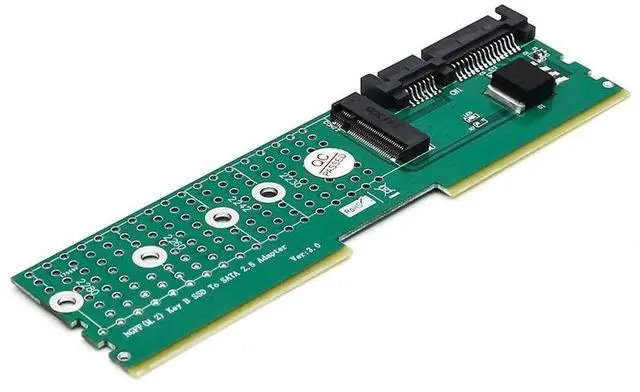 Main image of JAENFONG M.2 NGFF B-Key SATA-Bus SSD to SATA3 Adapter DDR Memory Slot Installation Expansion Riser Card for 2230 2242 2260 2280 M2 SSD
