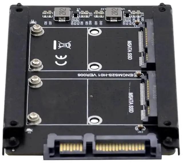 Main image of JAENFONG Dual MSATA Mini-SATA SSD Card JOBD Raid0 Span Bridge to 2.5inch SATA Combo HDD Disk Drive Enclosure