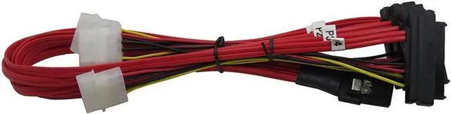 Alt view image 4 of 4 - JAENFONG 1M Internal Mini SAS SFF-8087 to 4 x SAS 29pin SFF-8482 Cable w/ Molex 4pin Power ,Mini SAS Host/Controller to 4 SAS SFF-8482 Target/Backplane-3.3ft