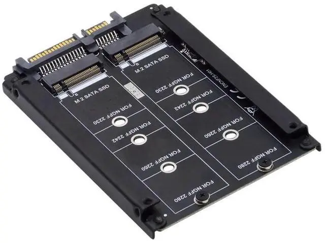 Main image of JAENFONG Dual NGFF B+M Key M.2 SSD Card JOBD Raid0 Span Bridge to 2.5inch SATA Combo HDD Disk Drive Enclosure