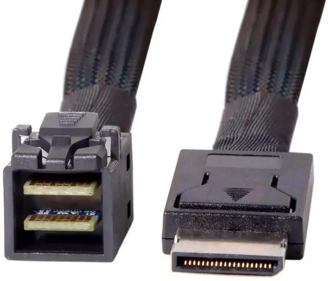 Alt view image 5 of 6 - JAENFONG Cable OcuLink PCIe PCI-Express SFF-8611 4i to Mini HD SFF-8643 SSD Data Active Cable 50cm
