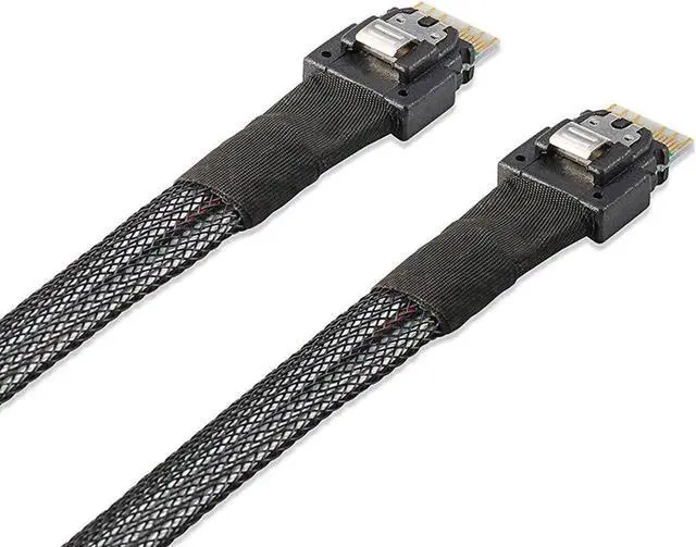Alt view image 3 of 3 - JAENFONG SAS 38P SFF-8654 to SFF8654 / MINI SAS 38P SFF-8654 to SFF-8643 12Gbps Server Hard Drive HDD Data Transmission Cable 50cm