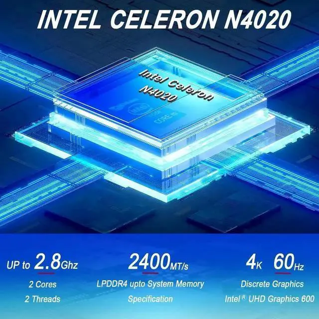 Alt view image 6 of 7 - JAENFONG  PC Stick Windows 11 Pro,Mini PC Stick Intel Celeron N4020(Up to 2.8GHz),Portable Computer 8GB DDR4 256GB SSD Support M.2 SATA 3,Gigabit Ethernet,WiFi,BT 4.2,USB 3.0