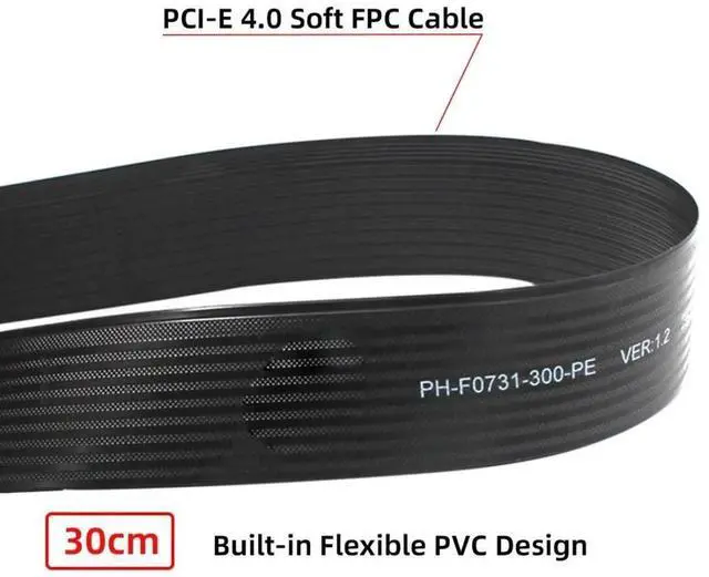 Alt view image 6 of 7 - JAENFONG PCIe 3.0/4.0 M.2 NVME/NGFF SSD Ribbon Flex Extension Cable 30cm Supports 2230/2242/2260/2280 M.2 NGFF NVME SSD