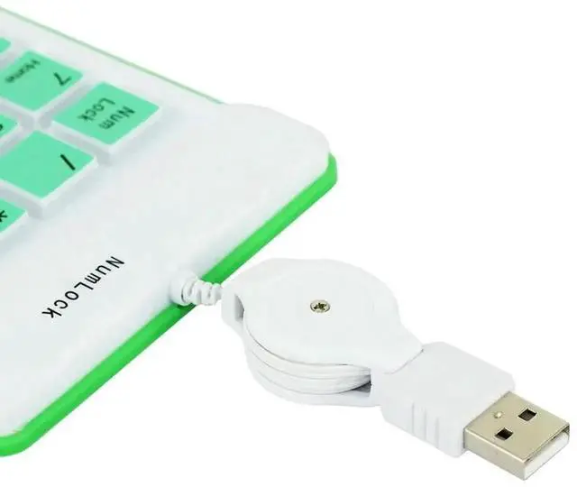 Alt view image 5 of 6 - Mini USB Numerical Keypad Keyboard Slim 18 Keys Silicone Soft Air Touch Digital Wired USB Port for PC Computer Accessories