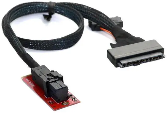 Alt view image 7 of 7 - JAENFONG SFF-8643 to U.2 SFF-8639 Cable with SFF-8643 to NGFF Adapter for Mainboard U.2 SSD 750 P3600 P3700
