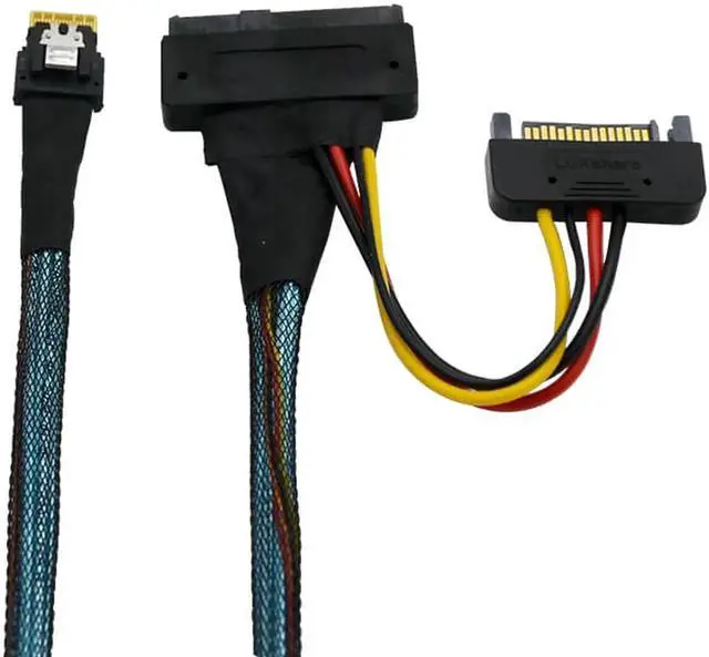 Alt view image 4 of 5 - JAENFONG SFF-8654 4i to SFF-8639 U.2 Cable-50cm