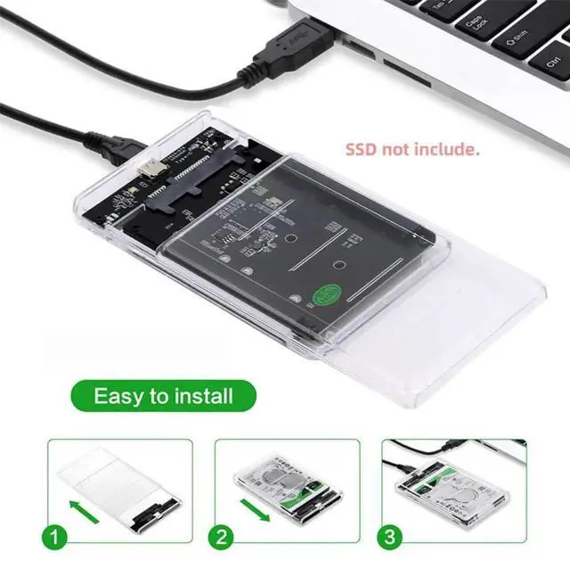 Alt view image 4 of 7 - JAENFONG Dual NGFF B+M-Key M.2 SSD Card JOBD Raid0 Span Bridge to USB3.0 Type-C USB-C 2.5inch SATA Combo Enclosure
