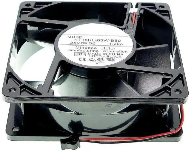 Alt view image 6 of 7 - JAENFONG New Cooling Fan for 4715SL-05W-B60 DC24V 1.2A 28.8W 12038 4700RPM,2-Wire Inverter Cooling Fan Size:120 * 120 * 38mm.