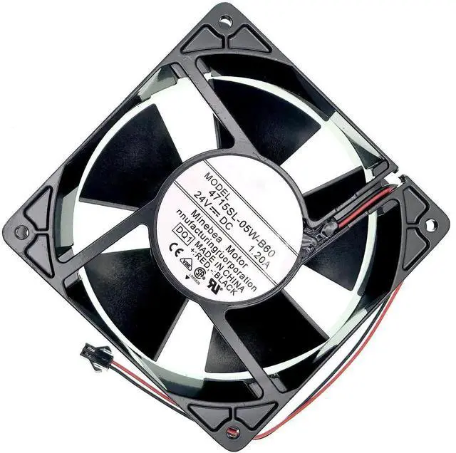 Alt view image 5 of 7 - JAENFONG New Cooling Fan for 4715SL-05W-B60 DC24V 1.2A 28.8W 12038 4700RPM,2-Wire Inverter Cooling Fan Size:120 * 120 * 38mm.