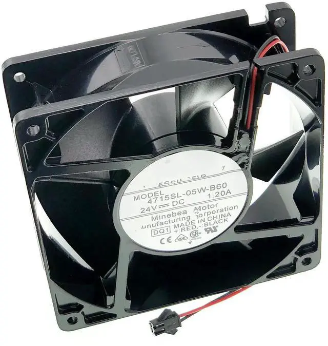 Alt view image 4 of 7 - JAENFONG New Cooling Fan for 4715SL-05W-B60 DC24V 1.2A 28.8W 12038 4700RPM,2-Wire Inverter Cooling Fan Size:120 * 120 * 38mm.