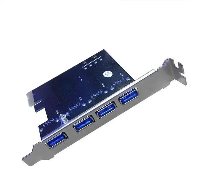 Alt view image 5 of 6 - JAENFONG PCI-E to USB 3.0 4 Port PCI Express Expansion Card USB3.0 HUB to PCI-E Express Card Adapter 15PIN SATA PCIe Riser Card PCIe Card