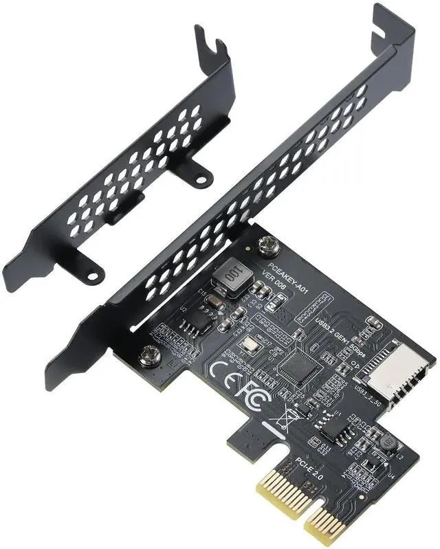 Main image of PCI-E 1X to USB 3.2 GEN1 5Gbps Type-E A-Key Expansion Card,Front Panel Type-C Interface for Desktop PC(ASM1042A)