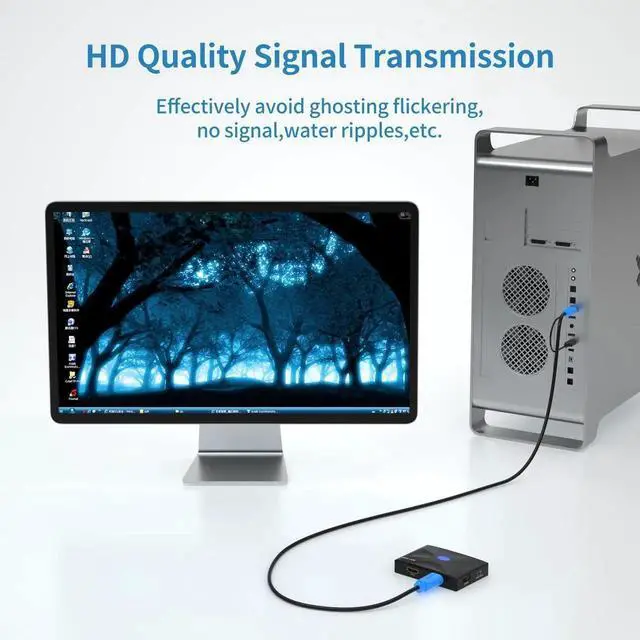 Alt view image 4 of 7 - MT-VIKI 2in 1 USB HDMI KVM Cable 3m/10ft for USB KVM Cable HDMI