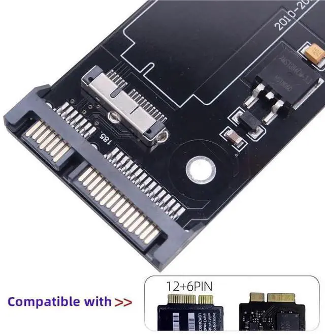 Alt view image 2 of 7 - JAENFONG USB 3.0 to SATA 22Pin & 12+6Pin SSD PCB Disk Drive Cable Adappter Compatible with 2010 2011 MAC Air A1369 A1370 SSD