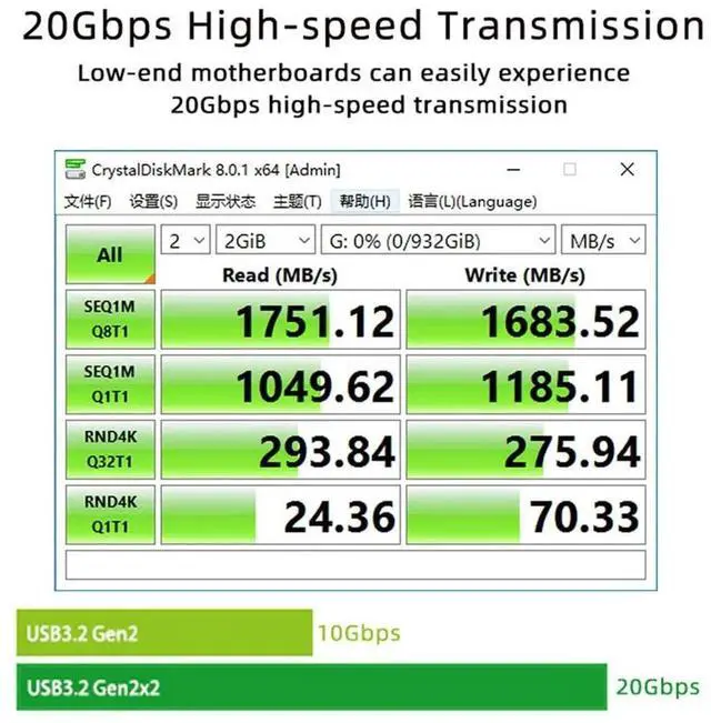 Alt view image 4 of 7 - JAENFONG USB 3.2 Gen2 Type-C 20Gbps USB-C to PCI-E 4X Express Card Adapter for Desktop Motherboard