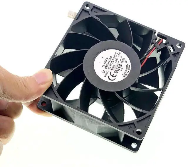 Alt view image 4 of 7 - JAENFONG New Cooling Fan for FFB0912EHE DC12V 1.50A 16.2W 5700RPM 102CFM 92X92X38mm 3-Pin 3-Wire Brushless Fan.